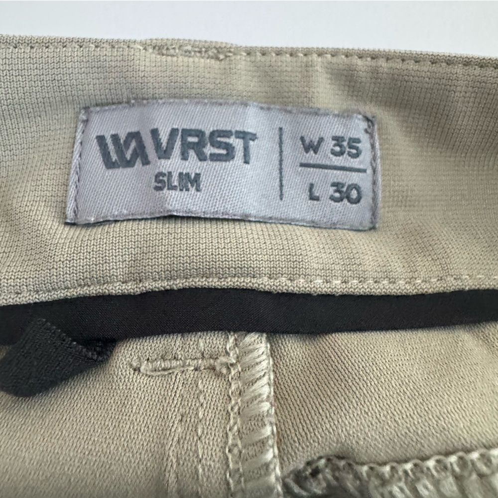 VRST Pants Mens 35x30 Beige Commuter 5 Pocket Flat Front Chino Trousers - Picture 5 of 6